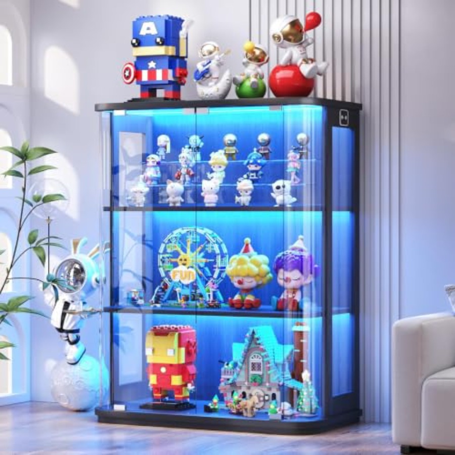 Lighting - 3-Tier Rounded Display Cabinet with Lights