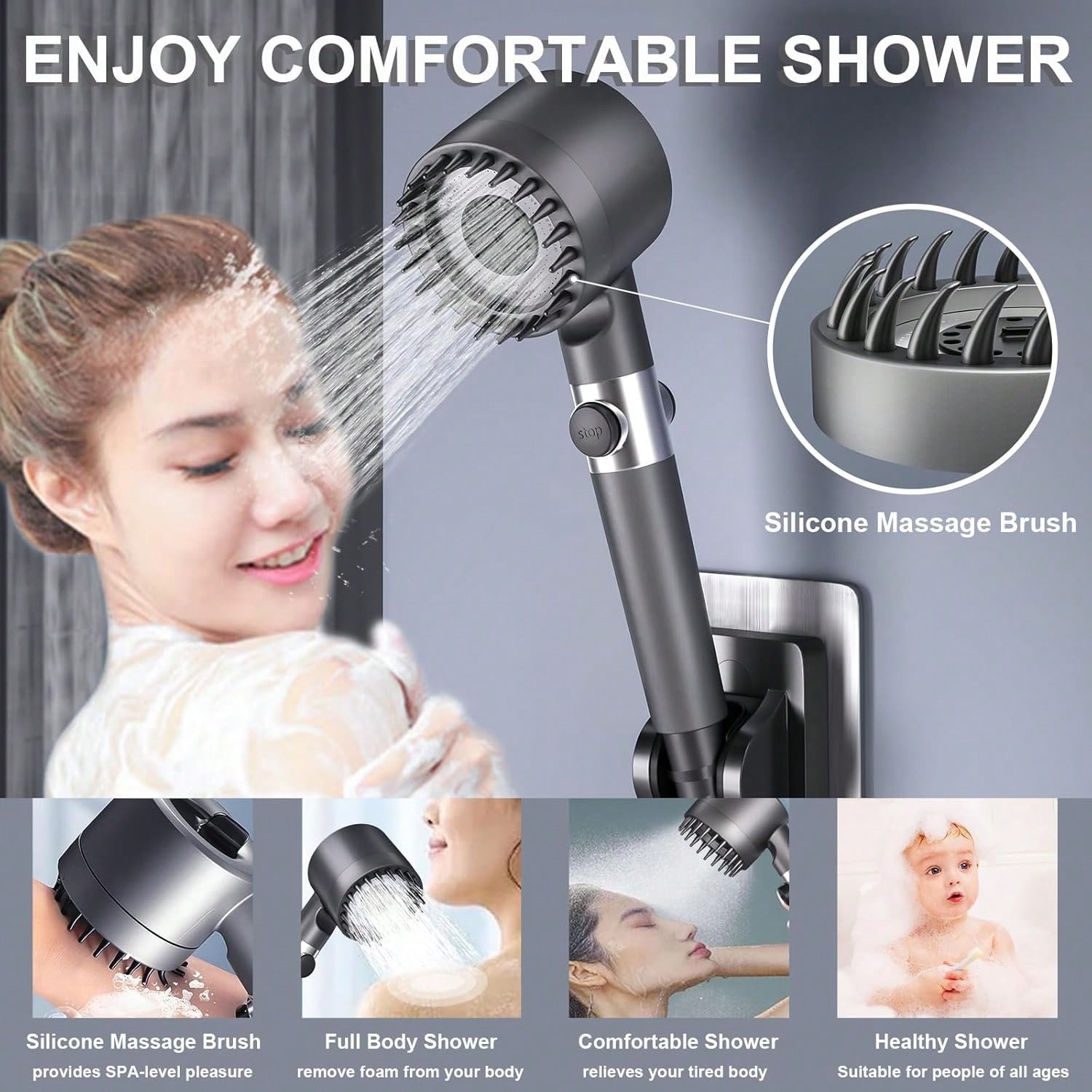 High-Pressure Handheld Shower  - High Pressure Shower Head Handheld ulasan dan harga