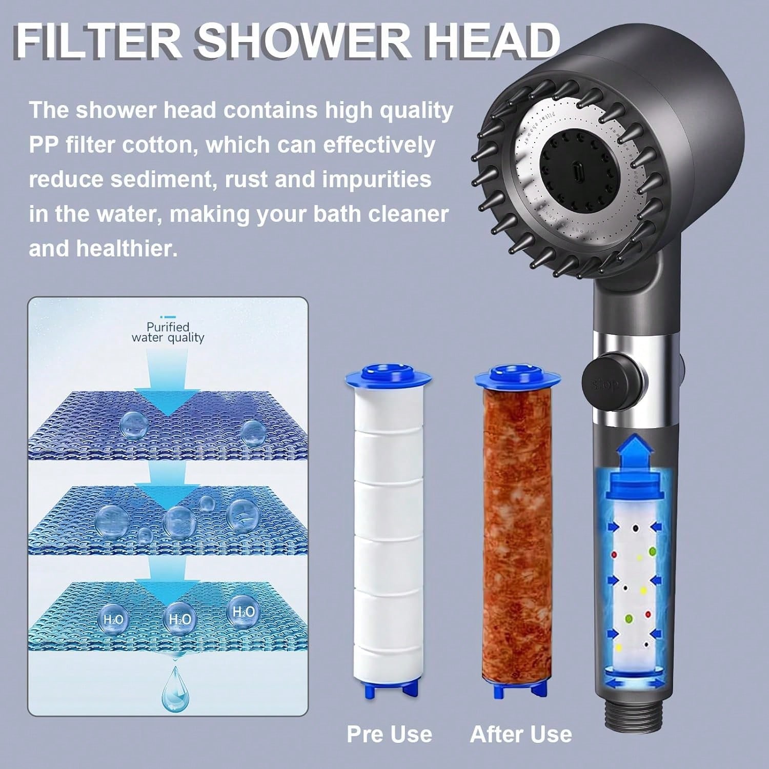 High-Pressure Handheld Shower  - High Pressure Shower Head Handheld ulasan dan harga