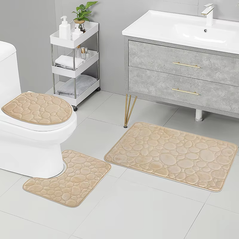 3PCS/Set Bath Mats Nonslip Sof - Quick Dry Diatomite Bath Mat ulasan dan harga