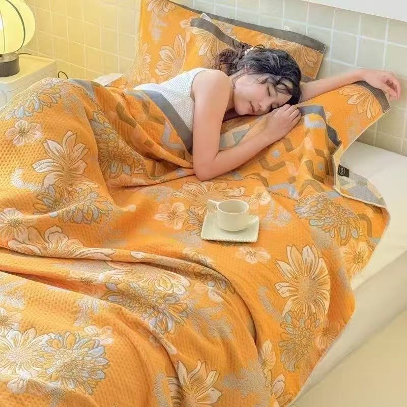 6-Layer Muslin Blanket Queen S - Muslin Cotton Bedspread ulasan dan harga