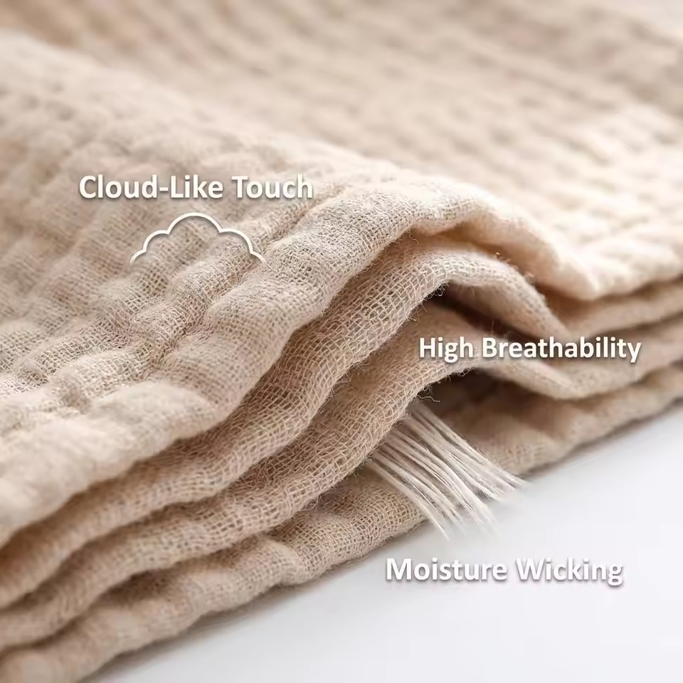 6 Layers Cotton Muslin Blanket - Muslin Cotton Bedspread ulasan dan harga