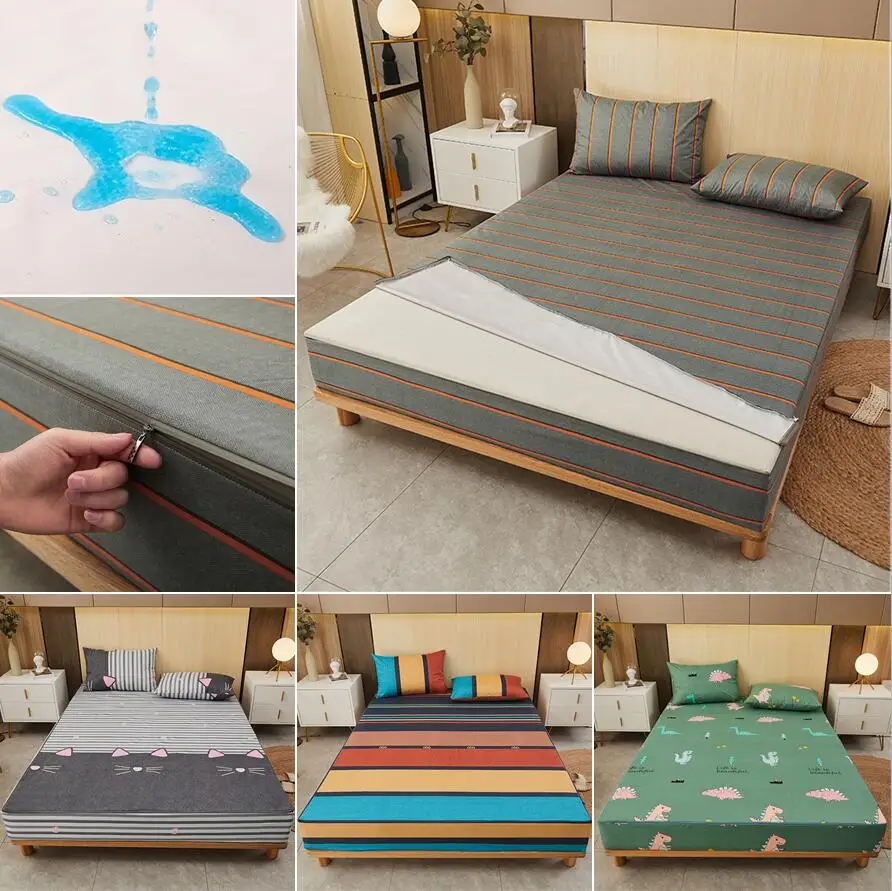 Six-Sided With Zipper Mattress - Waterproof Mattress Protector Breathable ulasan dan harga