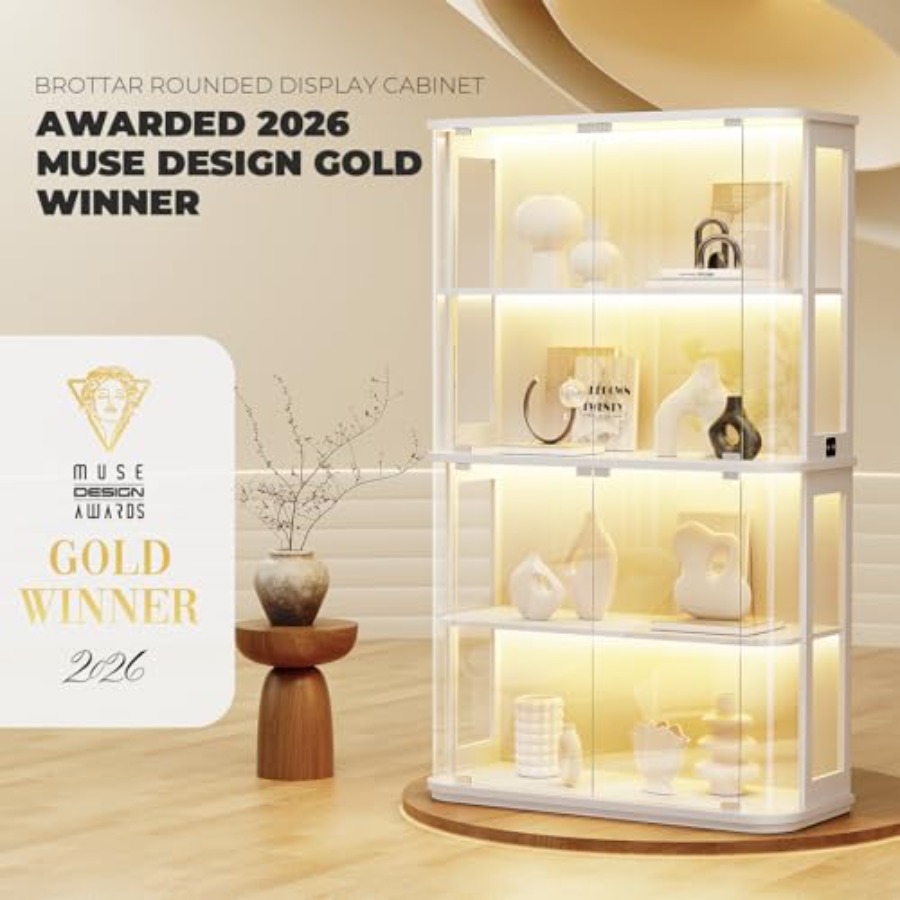 Rounded display cabinet for re - Lighting ulasan dan harga