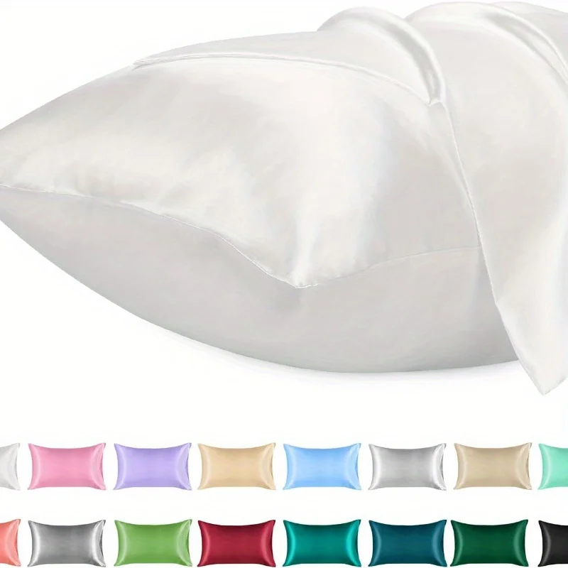 1PC Satin Pillowcase for Hair  - Satin Silk Pillowcase Hair Skin ulasan dan harga