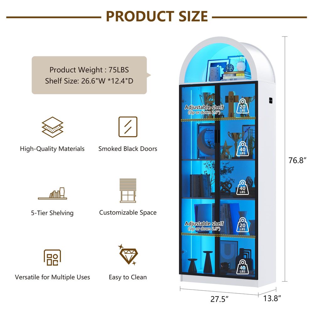 Display Cabinet with Doors and - Storage & Organization ulasan dan harga