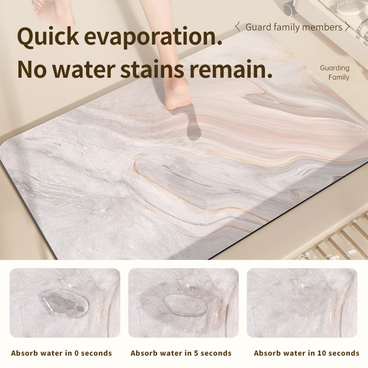 Diatomaceous Earth Bath Mat Ba - Quick Dry Diatomite Bath Mat ulasan dan harga