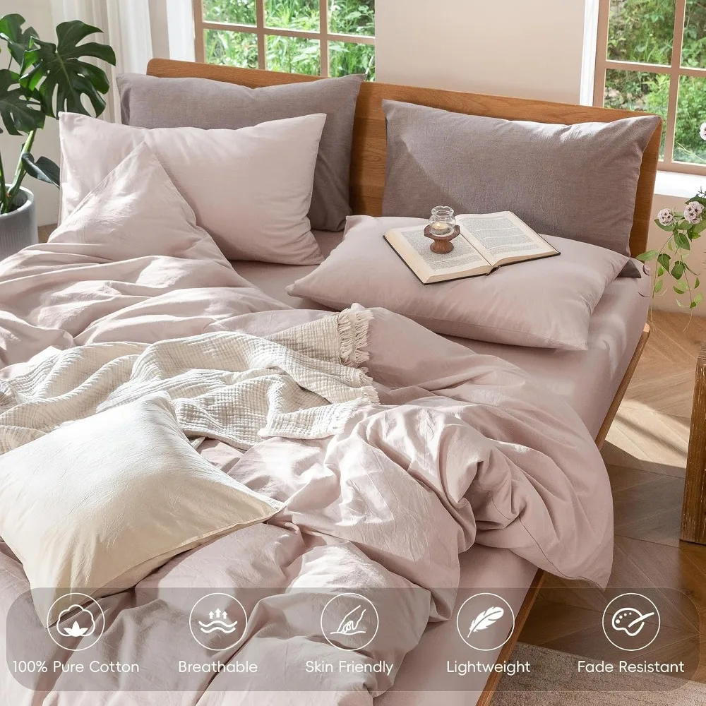 Duvet Cover Set 100% Washed Co - Duvet Cover Sets With Zipper ulasan dan harga