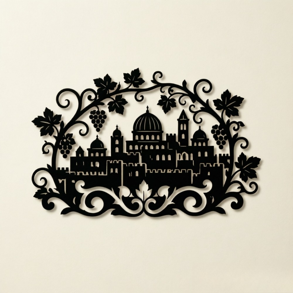 CIFBUY Iron Wall Art Jerusalem - Home Decor ulasan dan harga