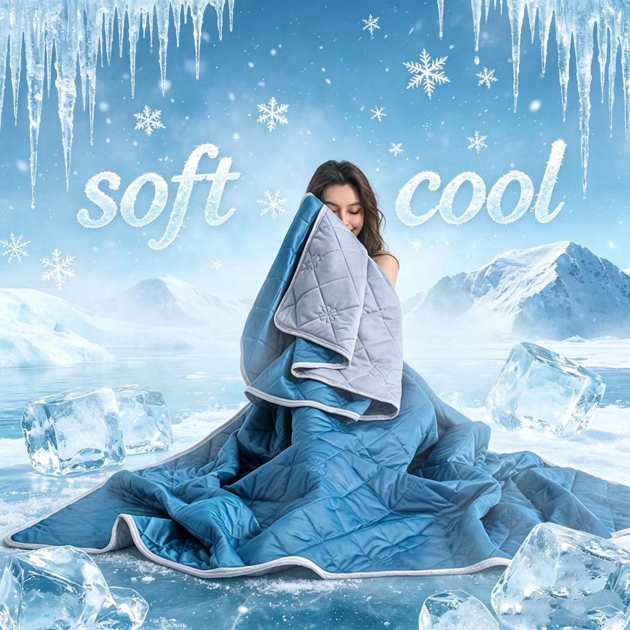 ROSEKIND 1pc Soft Cooling Blan - Cooling Blanket Hot Sleepers ulasan dan harga