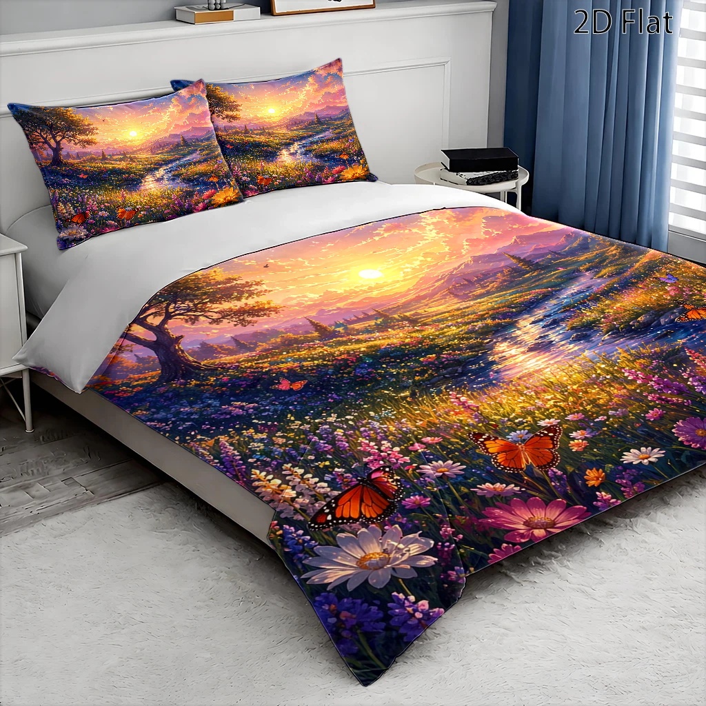 3Pc Dreamy Natural Scenery Duv - Duvet Cover Sets With Zipper ulasan dan harga
