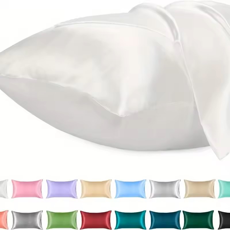 1PC Satin Pillowcase for Hair  - Satin Silk Pillowcase Hair Skin ulasan dan harga