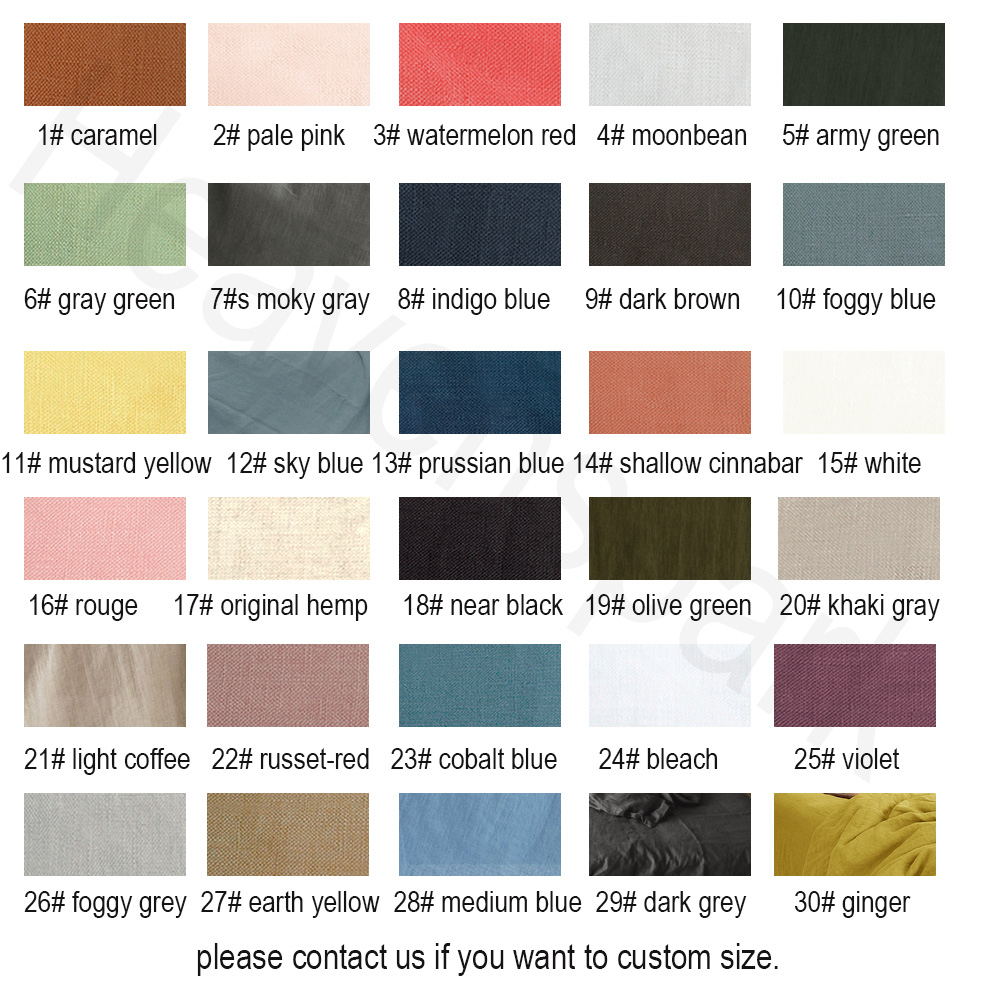 Pure Organic Flax Linen Beddin - Duvet Cover Sets With Zipper ulasan dan harga