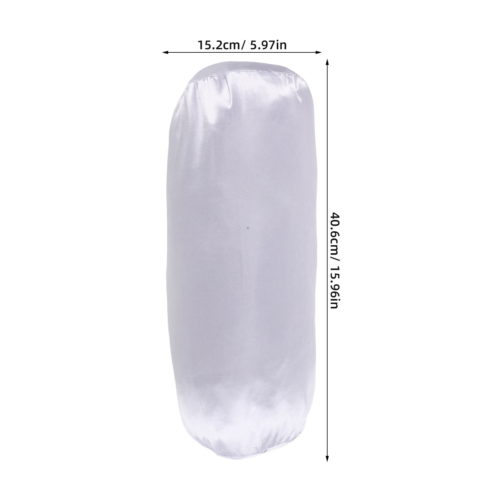 White Satin Neck Roll Pillow C - Satin Silk Pillowcase Hair Skin ulasan dan harga